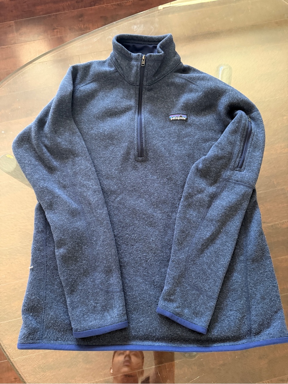 Patagonia Men’s Navy Blue Quarter-Zip Fleece Pullover